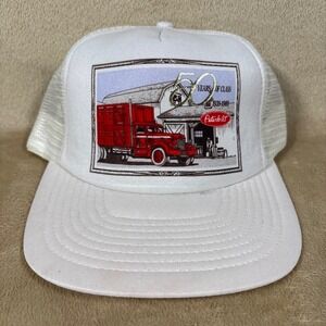 Vintage Peterbilt White Speedway Trucker Hat - 50 Years of Class Anniversary
